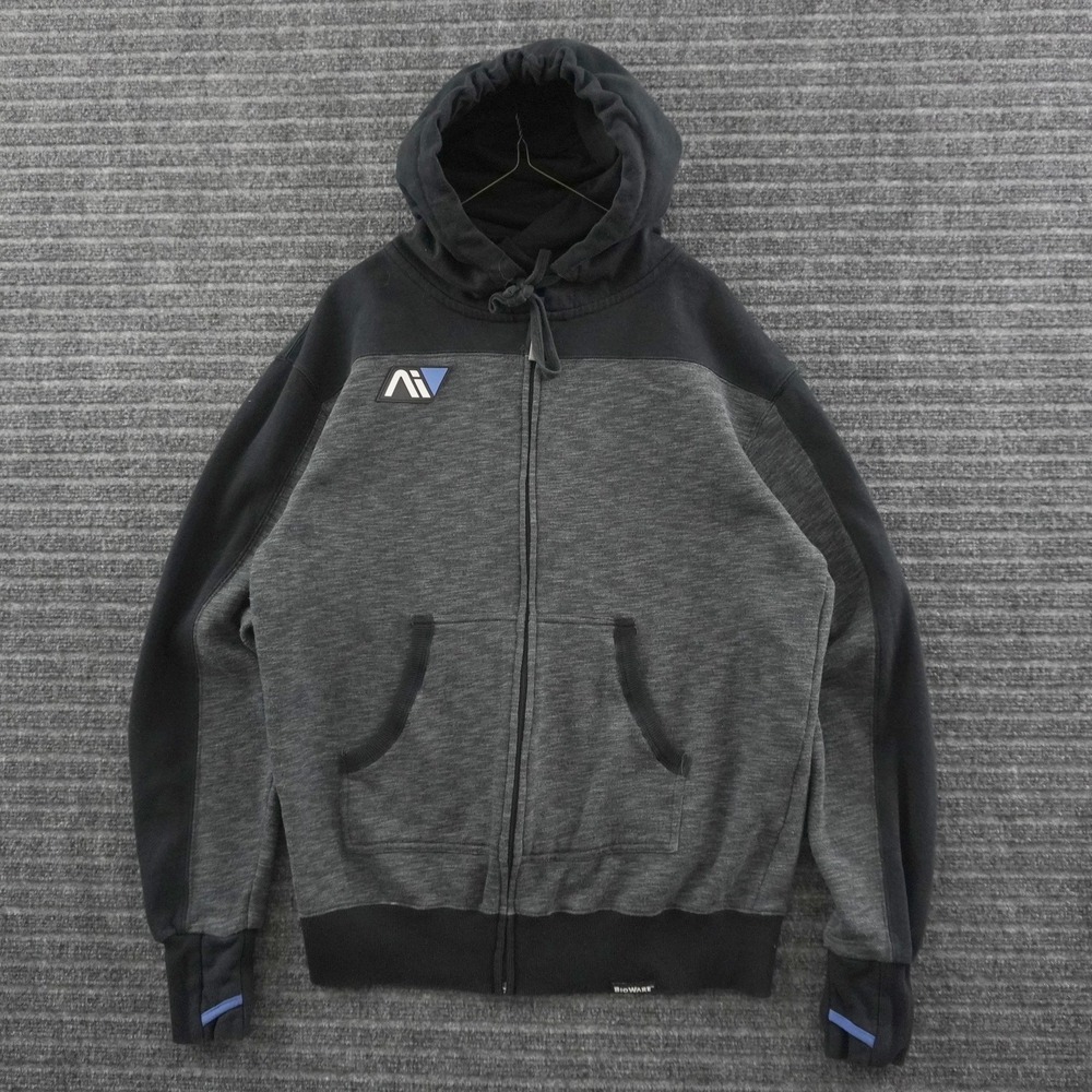 BioWare Mass Effect Andromeda AI Zip Hoodie Mens M Gray Pathfinder Gaming Jacket
